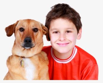 Boy And Dog Png Image - Human Being And Animals, Transparent Png, Free Download
