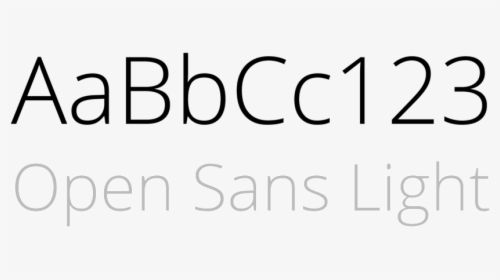 Typeface Open Sans Light - Monochrome, HD Png Download, Free Download