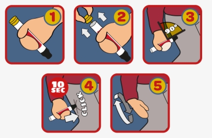 Emerade Adrenaline Pen - Jext Pen Instructions, HD Png Download, Free Download