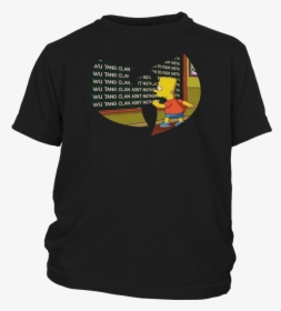 Bart Simpson Writing Wu Tang Clan Aint Nithin To Fick - Easter 2019 T Shirt, HD Png Download, Free Download