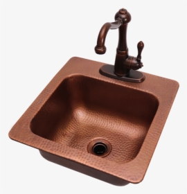Rcs Copper Bar Sink & Faucet 15 X 15 16 Gauge Copper - Kitchen Sink, HD Png Download, Free Download