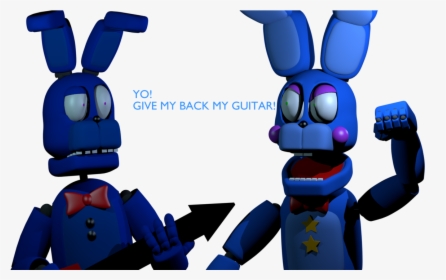 Rockstar Bonnie Trying To Get His Guitar Back From - Full Body Fnaf Very Withered Bonnie, HD Png Download, Free Download