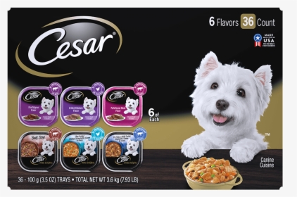 Cesar® Chicken, Steak & Beef Varieties 36ct Multipack - Cesar Dog Food, HD Png Download, Free Download