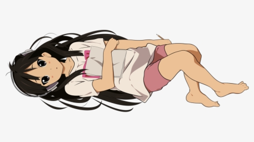 Girl Laying Down Png - Mio Akiyama, Transparent Png, Free Download