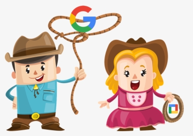 Cartoon Cowboy And Girl, HD Png Download, Free Download