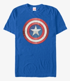 Distressed Shield Captain America T-shirt - Captain America Shield T Shirt Black, HD Png Download, Free Download