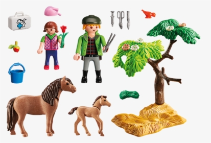 Vet With Pony And Foal - Playmobil 5687, HD Png Download, Free Download