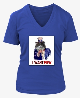 I Want Mew Uncle Sam V Neck - Active Shirt, HD Png Download, Free Download