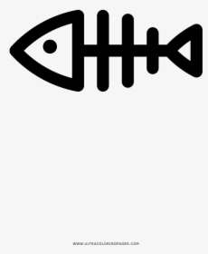 Fish Bone Coloring Page - Graphics, HD Png Download, Free Download