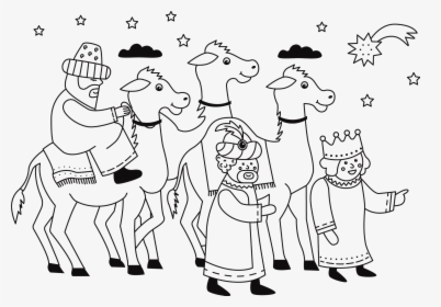 Wisemen Clipart Black And White, HD Png Download, Free Download