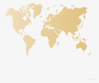 Gold World Map, HD Png Download, Free Download