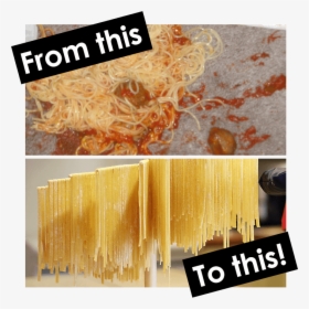 The Text “from This” Over A Photo Of Spaghetti, Sauce, - Spaghetti Alla Puttanesca, HD Png Download, Free Download