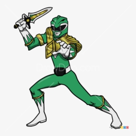 How To Draw Green Ranger, Power Rangers - Green Power Ranger Drawing, HD Png Download, Free Download