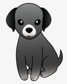 Black And White Dog Clipart Free Clip Art Download - Cute Black Dog Clipart, HD Png Download, Free Download