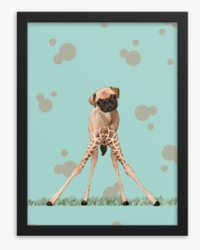 Pug-giraffe Mockup Transparent Transparent Black, HD Png Download, Free Download