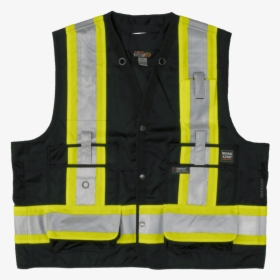 Work King High Visibility Surveyor Safety Vest - Safety Vest Black Png, Transparent Png, Free Download