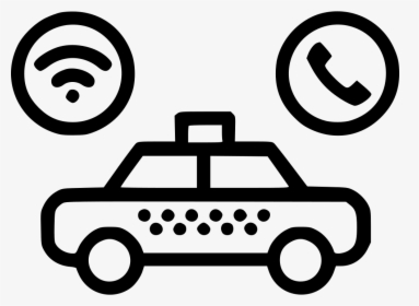 Cars Icon Free White , Png Download - Call Taxi Icon Png, Transparent Png, Free Download