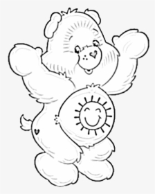 Image Free Stock Care Bears Cartoons Printable Coloring - Care Bear White Cartoon, HD Png Download, Free Download