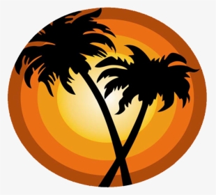 Transparent Rock Band Silhouette Png - Blue Gradient Palm Tree, Png Download, Free Download