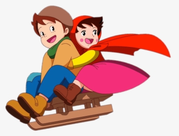 Download Heidi And Peter On Sleigh Clipart Png Photo - Heidi Cartoon, Transparent Png, Free Download