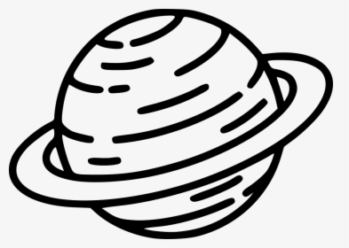 Planet Saturn - Black And White Saturn, HD Png Download, Free Download
