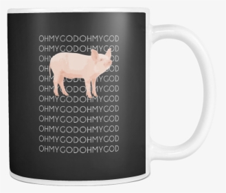 Shane Dawson Oh My God Pig Mug Cup Coffee - Domestic Pig, HD Png Download, Free Download