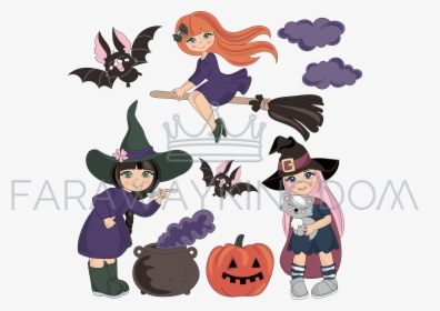 Costumes Halloween Holiday Cartoon Vector Illustration - Cartoon, HD Png Download, Free Download