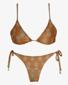 Triangulito Less Tiras Abacaxi Naranja - Lingerie Top, HD Png Download, Free Download