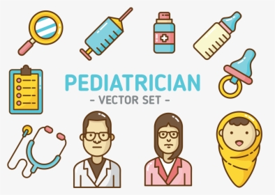 Pediatrician Icons Vector - Pediatric Clipart, HD Png Download, Free Download