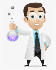 Man - Scientist Cartoon With Ppe, HD Png Download, Free Download