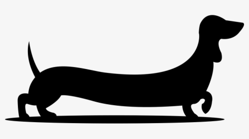 Dog With Long Body - Dog Sitting Graphic, HD Png Download, Free Download