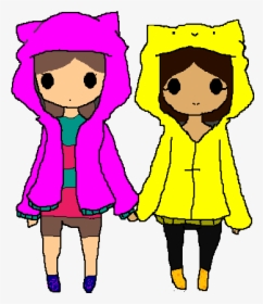 A Shy Friend And A Happy Friend - Cartoon, HD Png Download, Free Download
