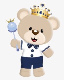 Teddy Bear With Crown Clipart, HD Png Download, Free Download
