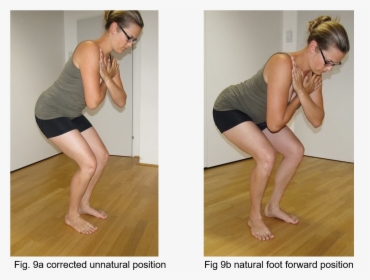 Fig 9a Corrected Unnatural Position Fig 9b Natural - Girl, HD Png Download, Free Download