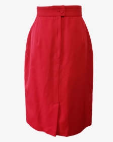 Red Pencil Skirt With Tulip Waist By Sung Sport - Miniskirt, HD Png Download, Free Download