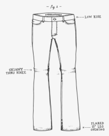 Denim Done Right Aeo Skinny Kick Jean Eagle Blog - American Eagle Jeans Drawing, HD Png Download, Free Download
