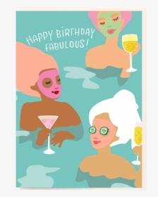 Birthday Funky Quirky Unusual Modern Cool Card Cards - Happy Birthday To Fabulous Girls, HD Png Download, Free Download