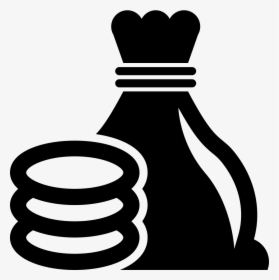Money Bag And Coins - Coins Bag Icons Png, Transparent Png, Free Download