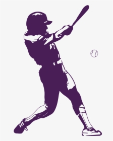 Purple Baseball Player , Png Download - Baseball, Transparent Png, Free Download