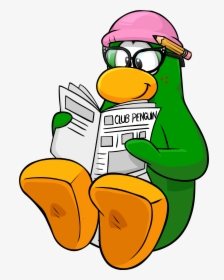 Club Penguin Rewritten Wiki - Club Penguin Reading Newspaper, HD Png Download, Free Download