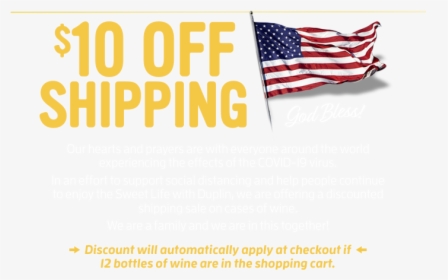 $10 Off Shipping - Flag Of The United States, HD Png Download, Free Download