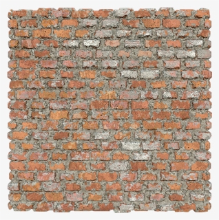 Red Brick Texture Partially Covered By Cement, Seamless - Brickwork, HD Png Download, Free Download