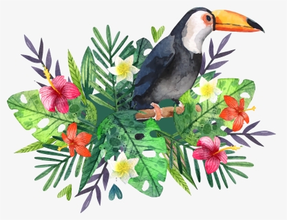 Svg Black And White Stock Hornbill Fauna Flora Tote - Flora Y Fauna Png, Transparent Png, Free Download