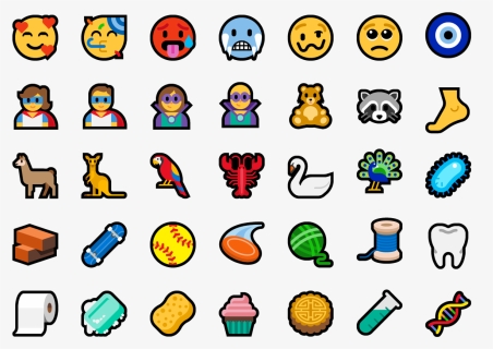 Transparent Cupcake Emoji Png - Windows 10 1809 Emoji, Png Download, Free Download