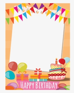 Happy Birthday Frame Png Clipart - Transparent Birthday Frame Png, Png Download, Free Download