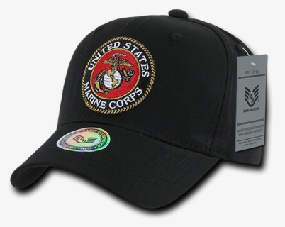 S76 - Military Hat - U - S - Marines Seal - Black - Security Hat Transparent, HD Png Download, Free Download