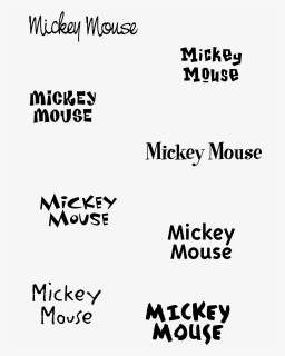 Mickey Mouse Logo Png Transparent - Mickey Mouse Font Text, Png Download, Free Download