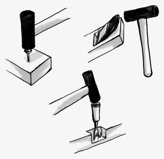 The Figure Of Using A Hammer With Multiple Tools - Marking Tools, HD Png Download, Free Download