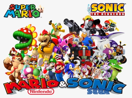 Mario And Sonic Wallpaper - Super Mario And Sonic The Hedgehog, HD Png Download, Free Download
