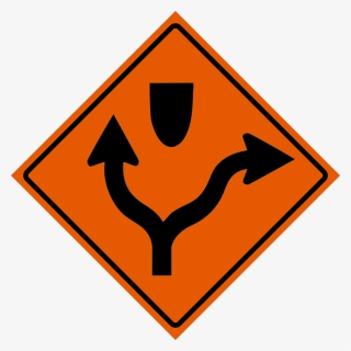 Transparent Arrow Divider Png - Signal Work Ahead Sign, Png Download, Free Download